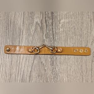 Brown faux leather style bracelet